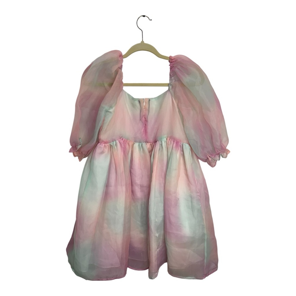 Selkie Inspired Rainbow Puff Dress S Pastel Ombre Pink Blue Fairycore - Picture 3 of 3